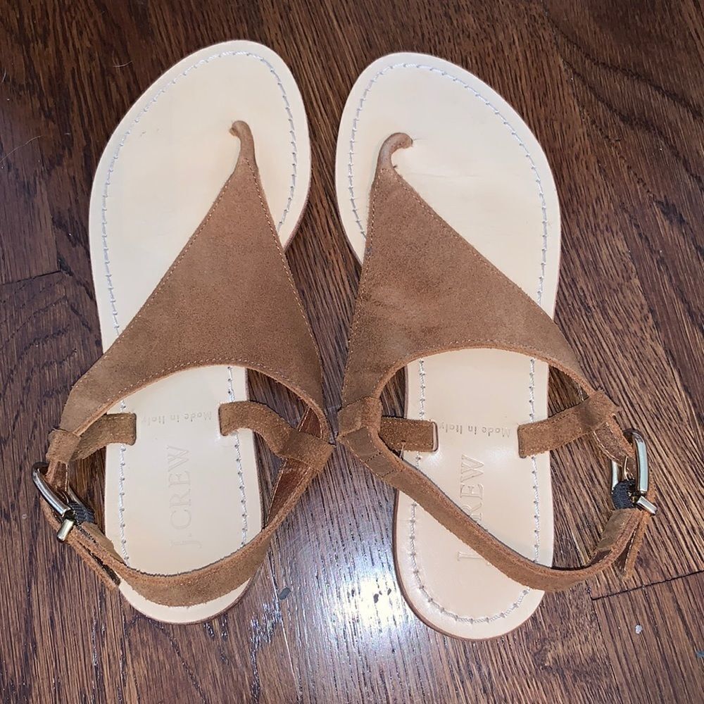 J. Crew brown/tan suede leather sandals